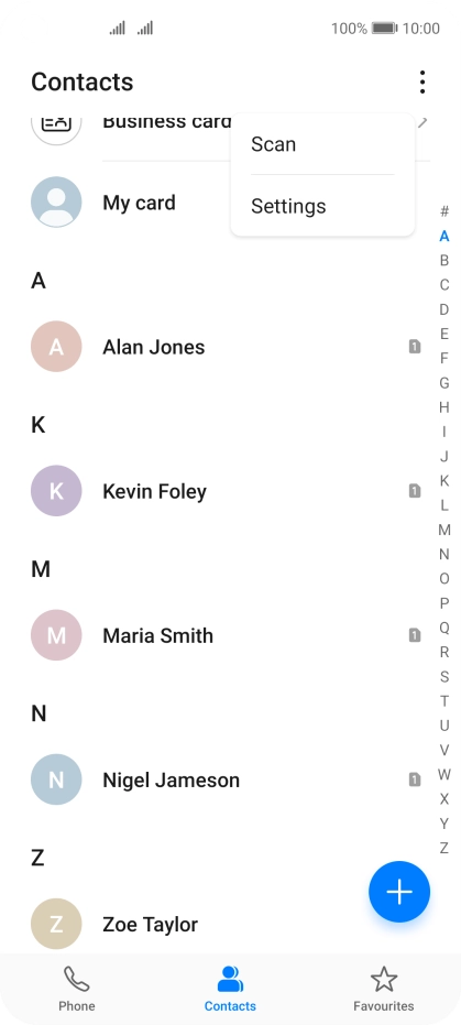 Press Settings.
