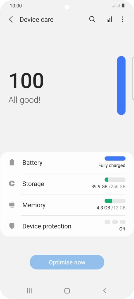 Press Battery.