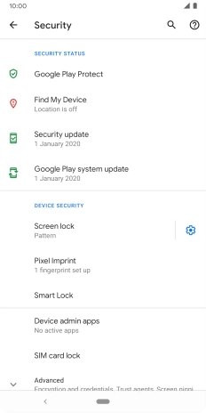 Press Screen lock and key in the current phone lock code.