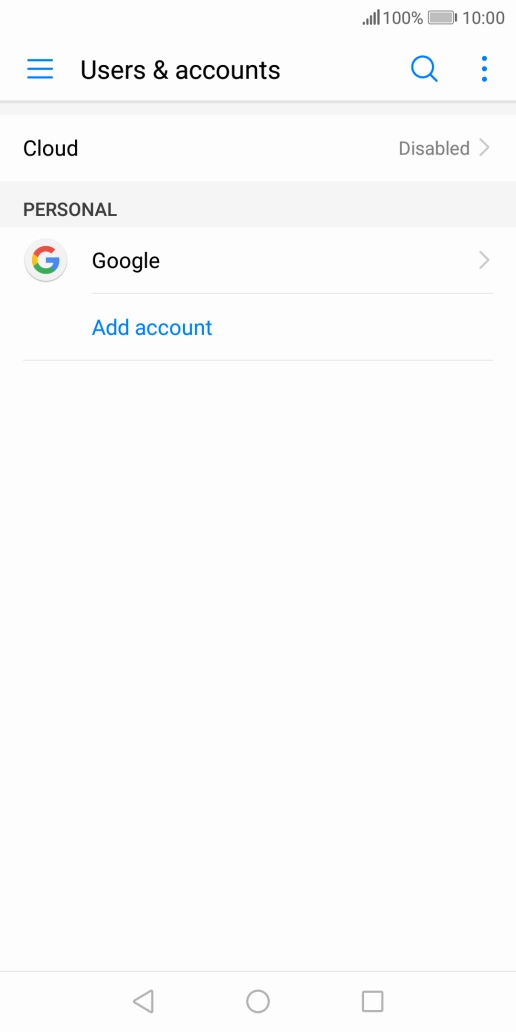 Press Add account.