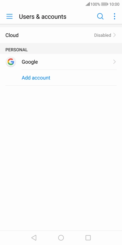 Press Add account.