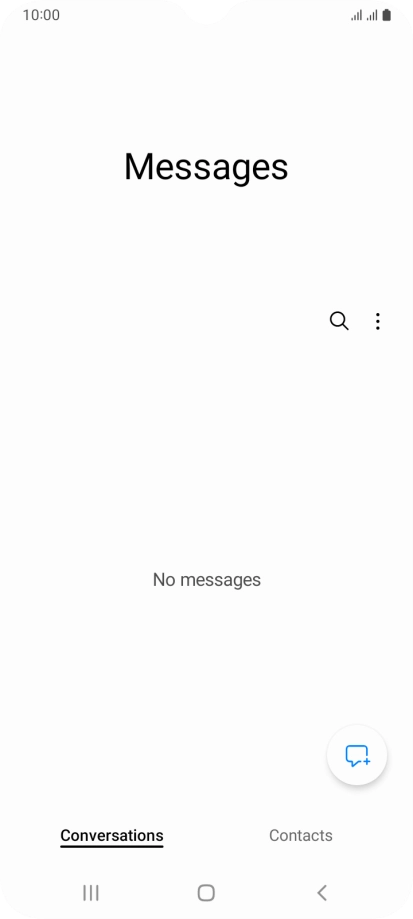 Press the menu icon.