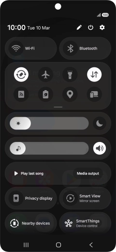 Press the settings icon.