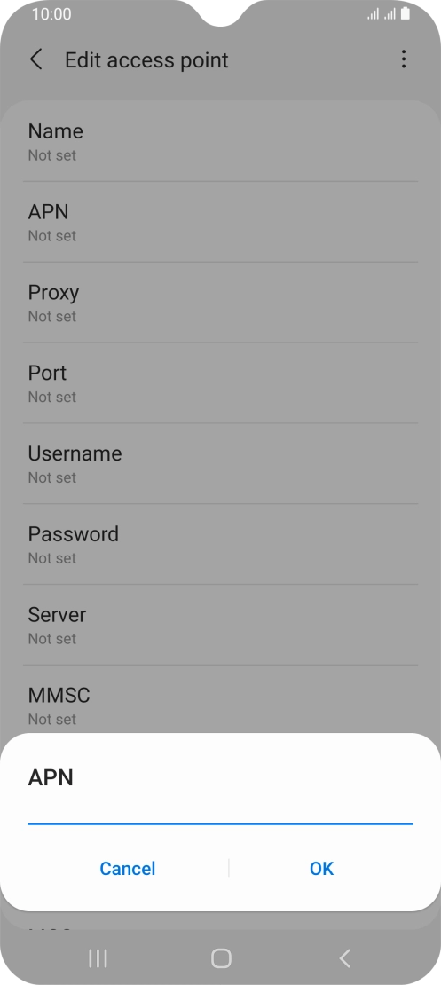 Key in everywhere and press OK.