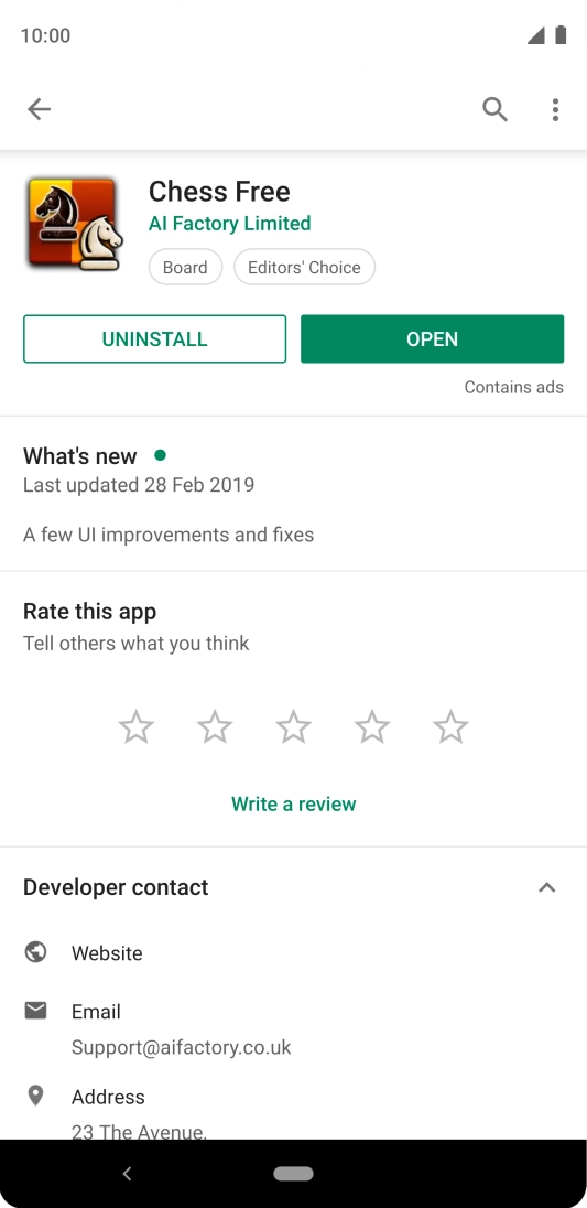 Press UNINSTALL.