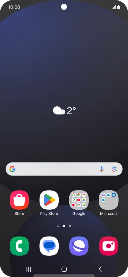 Slide two fingers downwards starting from the top of the screen.