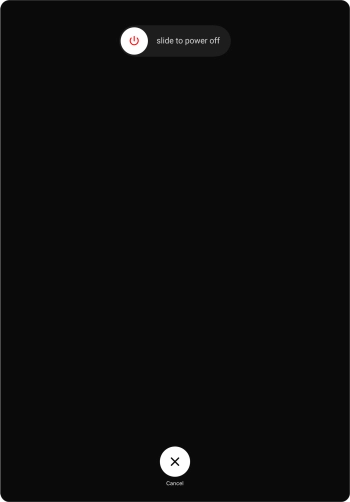 Press and drag the power off icon right.