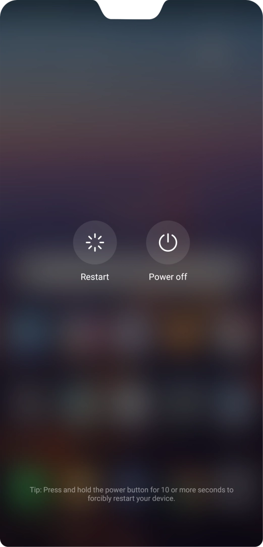 Press Power off.
