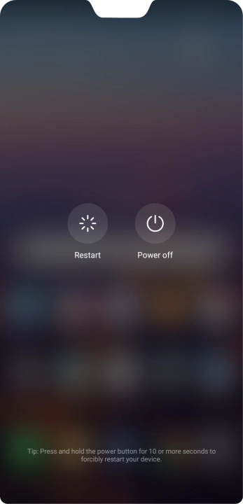 Press Power off.