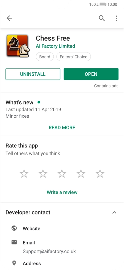 Press UNINSTALL.