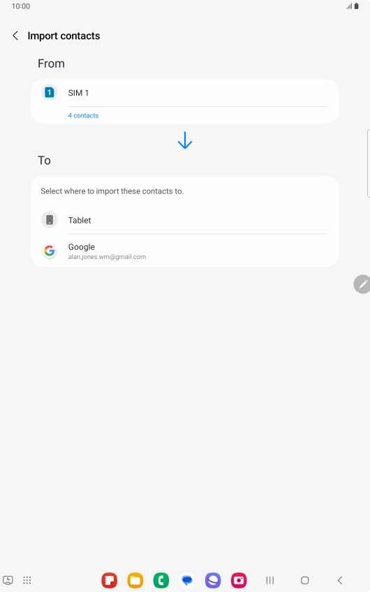 Press the required Google account.