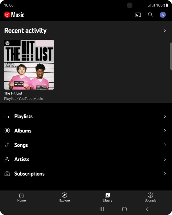 Press the required category and go to the required audio file.