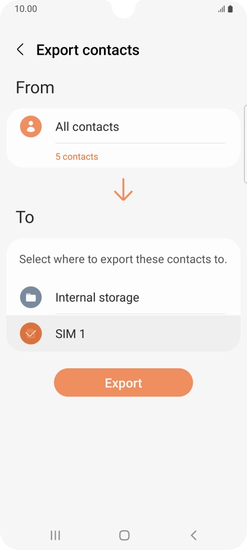 Press Export.