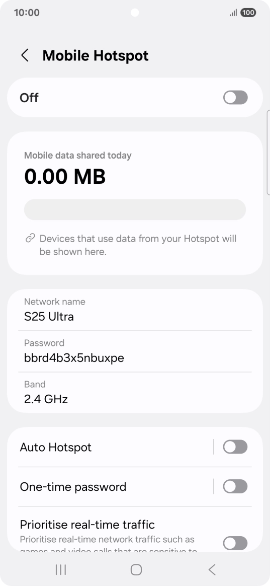 Press Network name.