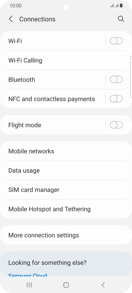 Press Mobile networks.