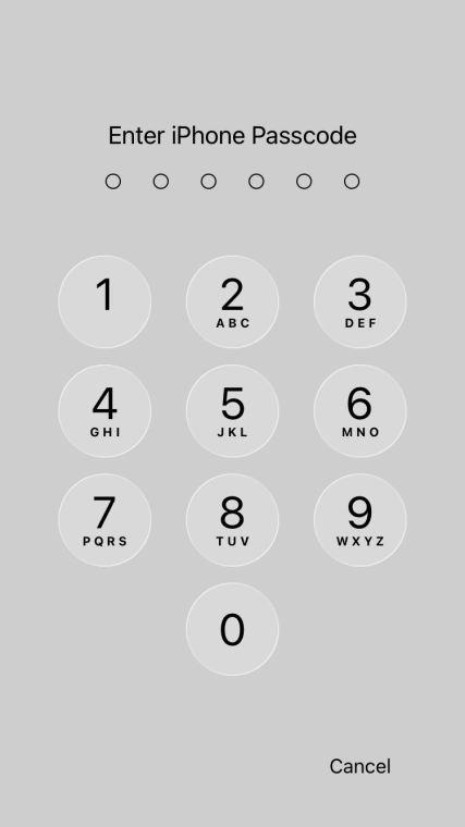 Use the phone lock code you created. The app is now locked.