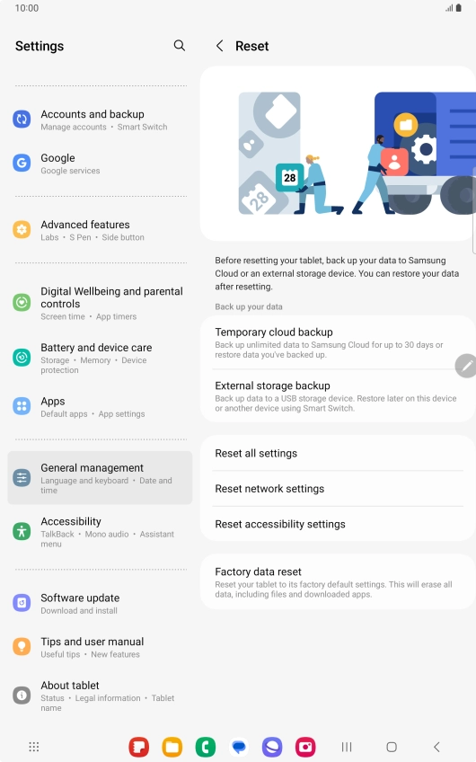 Press Reset network settings.