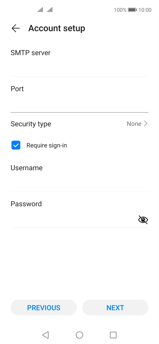 Press Security type.
