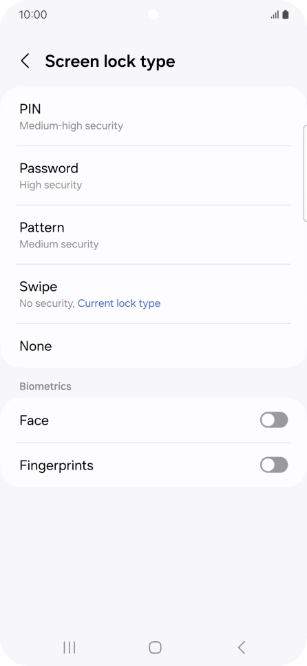 Press Fingerprints.