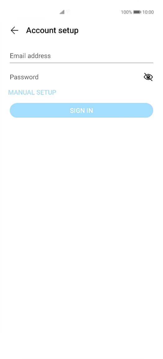 Press Email address and key in your email address.