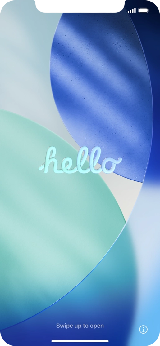Slide your finger upwards starting from the bottom of the screen.
