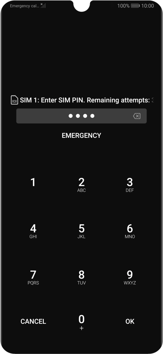 If you're asked to key in your PIN, do so and press OK. The default PIN is 1111.