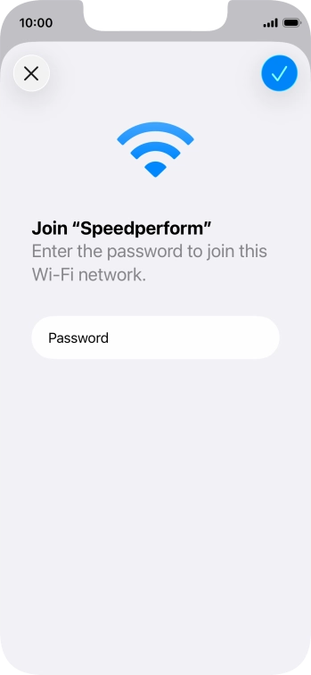 Press the confirm icon.