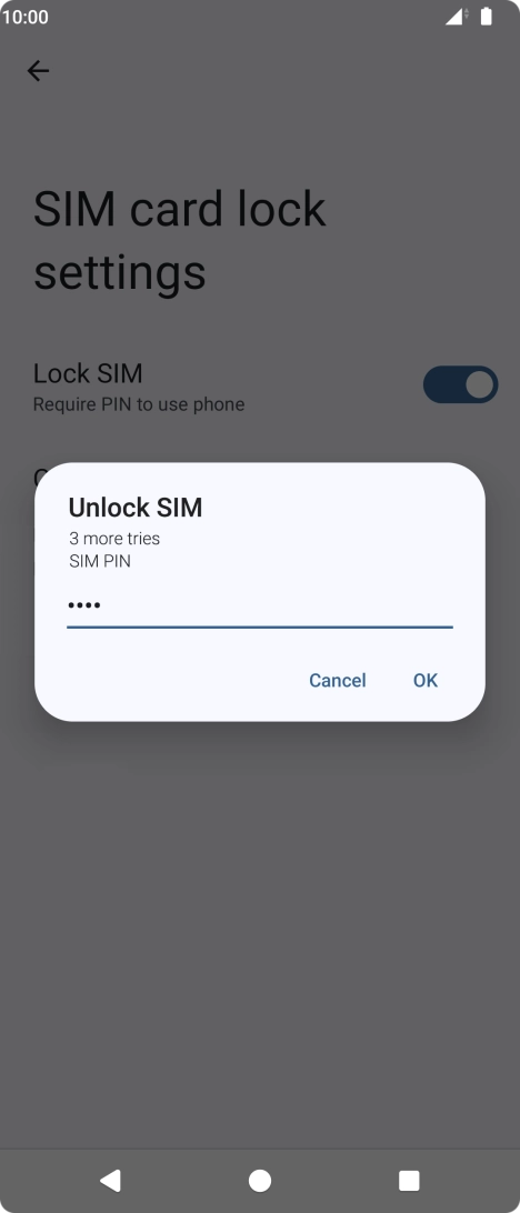 Key in your PIN and press OK. The default PIN is 1111.
