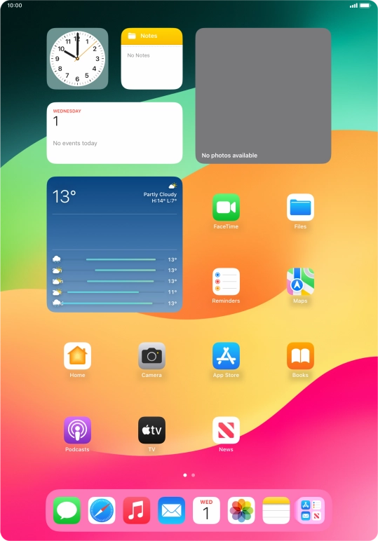 Slide your finger downwards starting from the top of the screen.