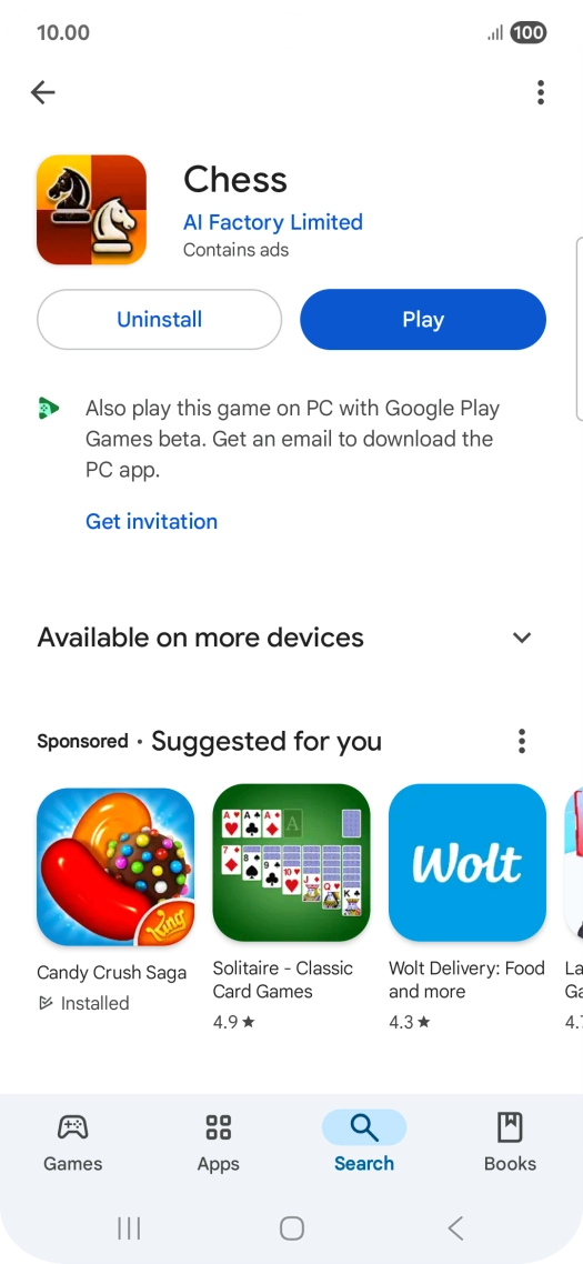 Press the Home key to return to the home screen.