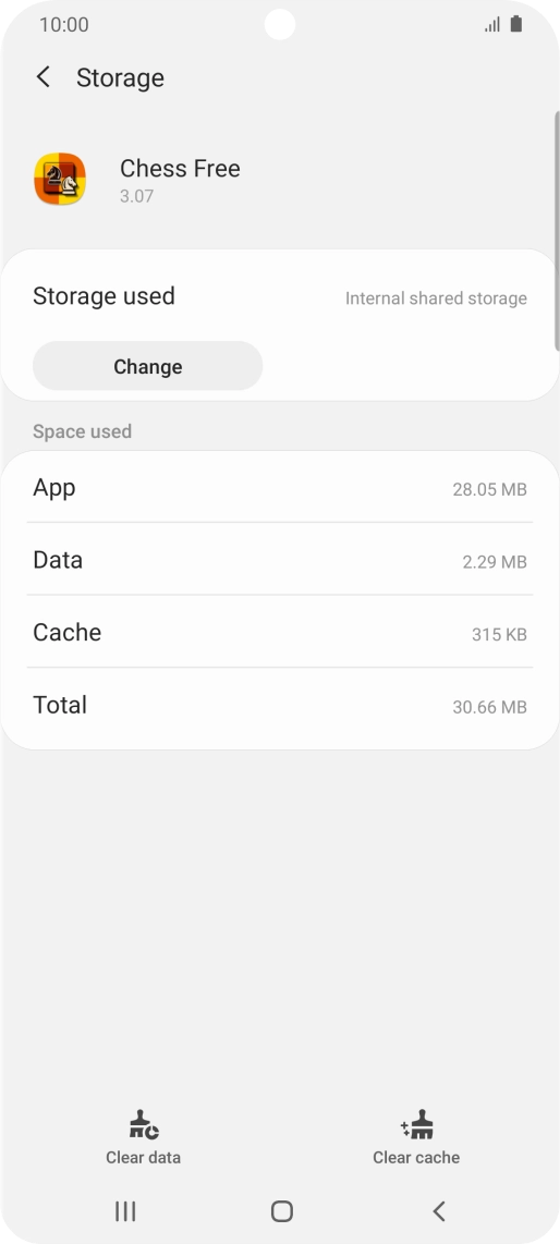 Press Clear cache.