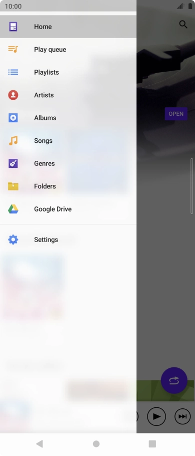 Press the required category and go to the required audio file.