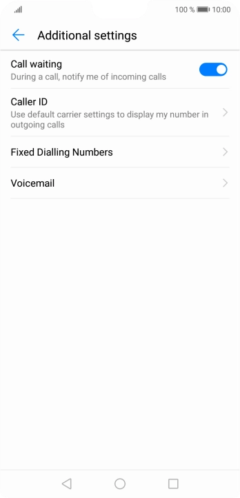 Press Fixed Dialling Numbers.