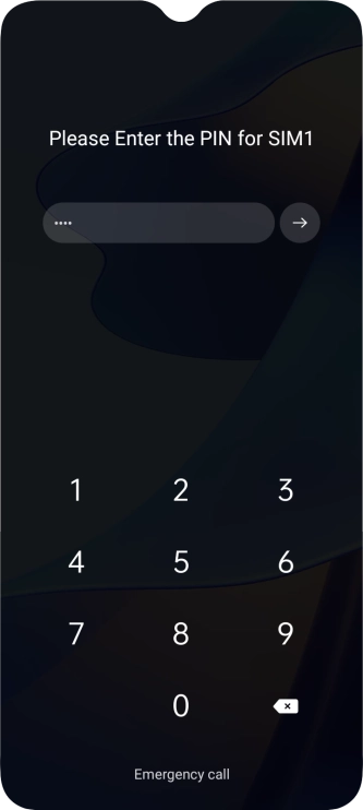 If you're asked to key in your PIN, do so and press arrow right. The default PIN is 1111.