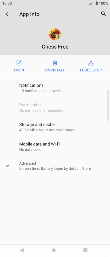 Press Storage and cache.