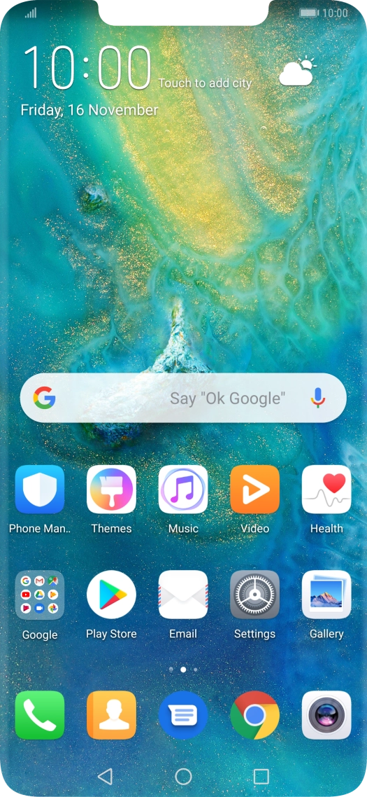 Slide two fingers downwards starting from the top of the screen