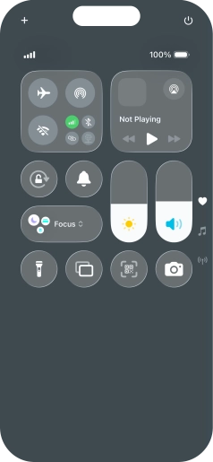 Press the flight mode icon to turn the function on or off.