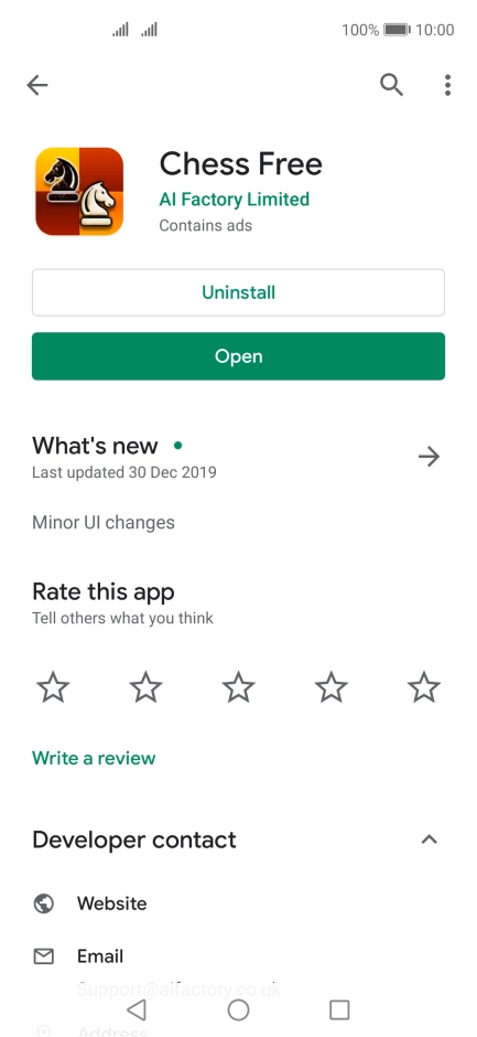 Press Uninstall.