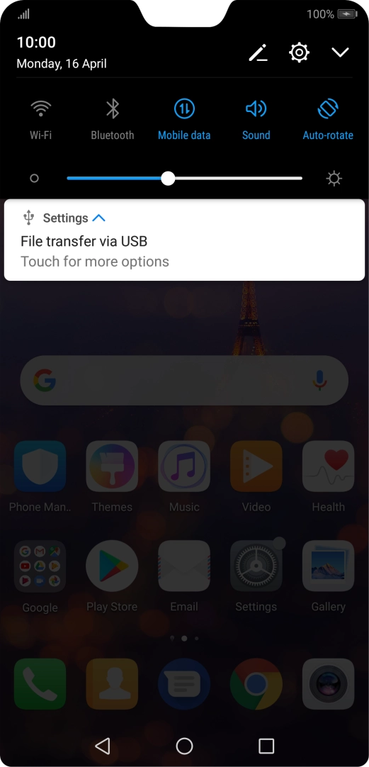 Press Touch for more options.
