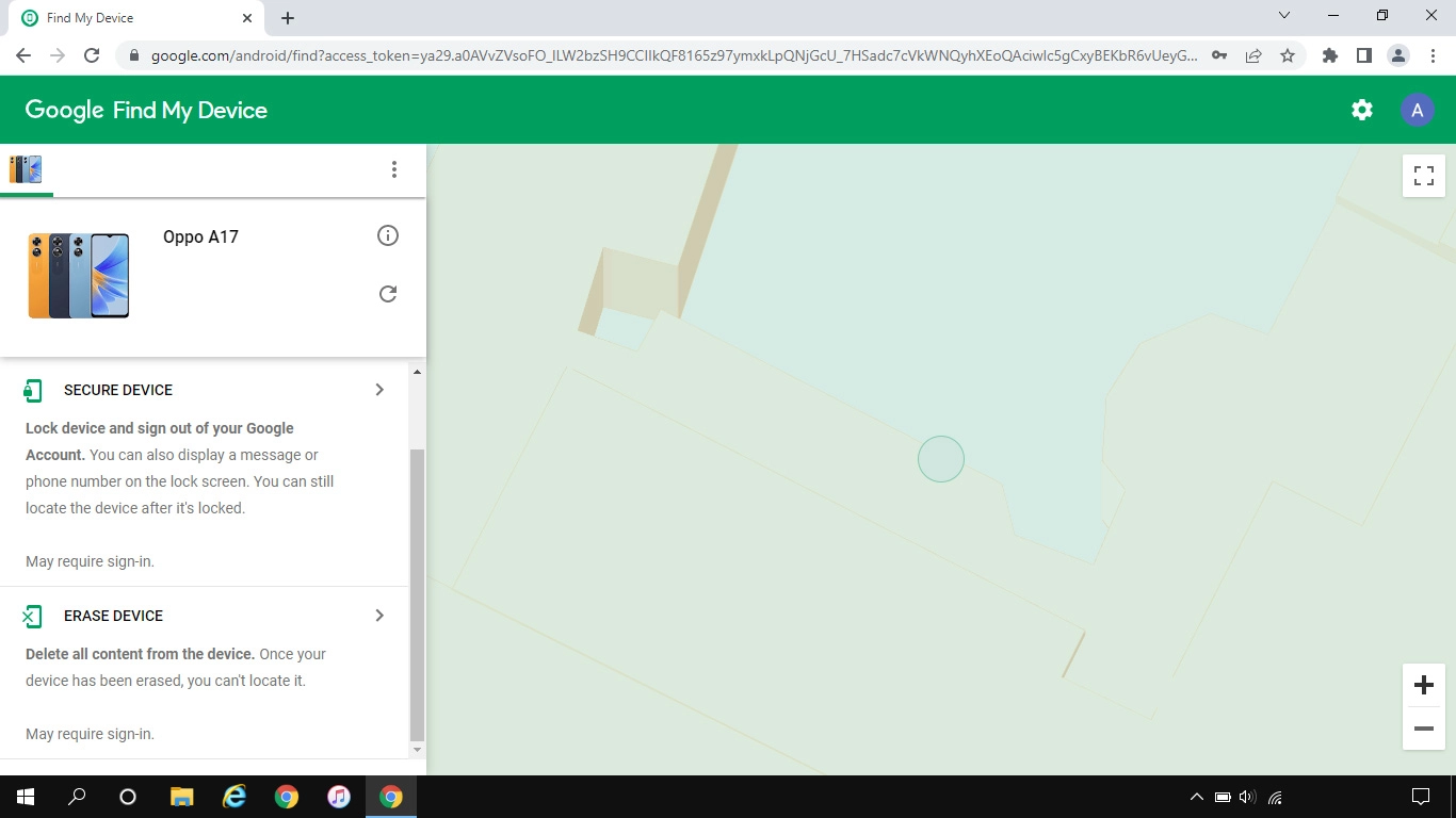 Click ERASE DEVICE and follow the instructions on the screen to delete all phone content. Please note that you will no longer be able to use Find My Device when you've deleted all phone content.
