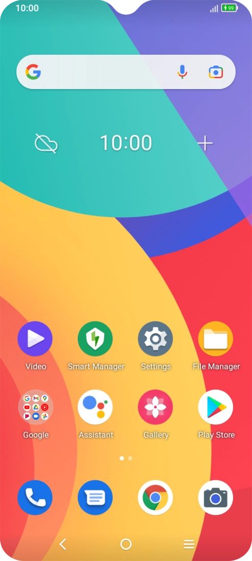 When the battery charging icon is displayed, charging is in progress.