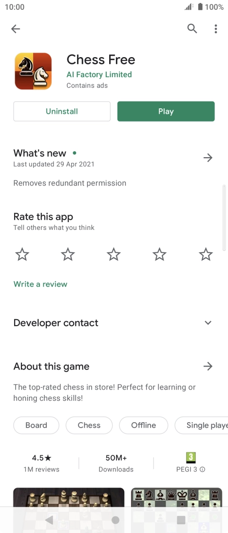 Press Uninstall.