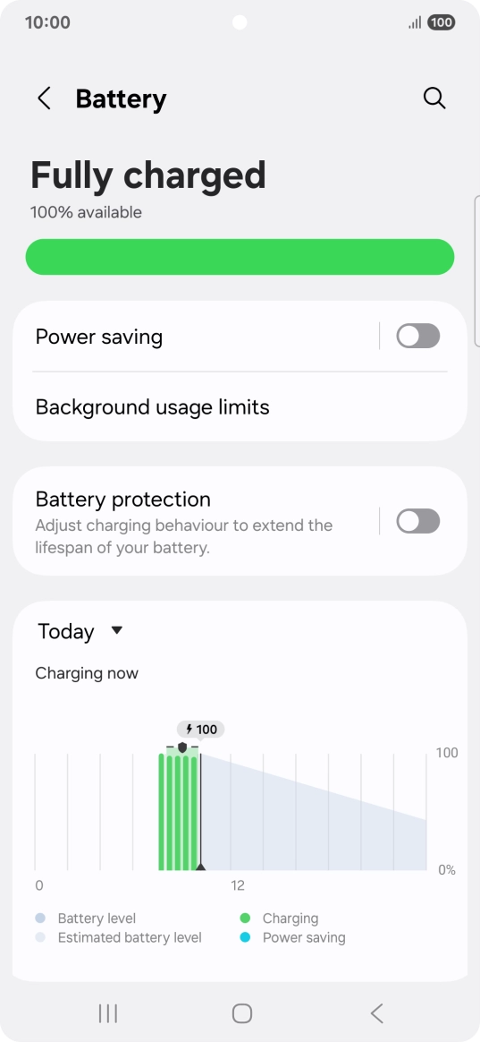 Press Power saving.