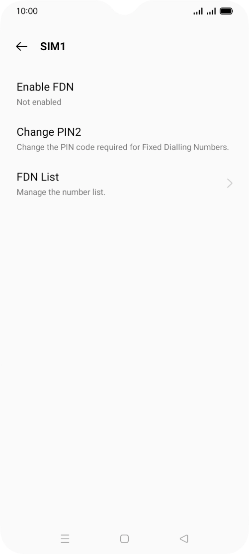 Press Enable FDN.