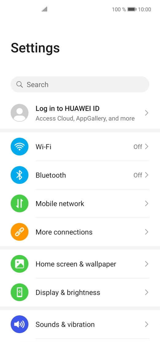 Press Mobile network.