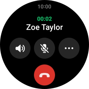 Press the end call icon.