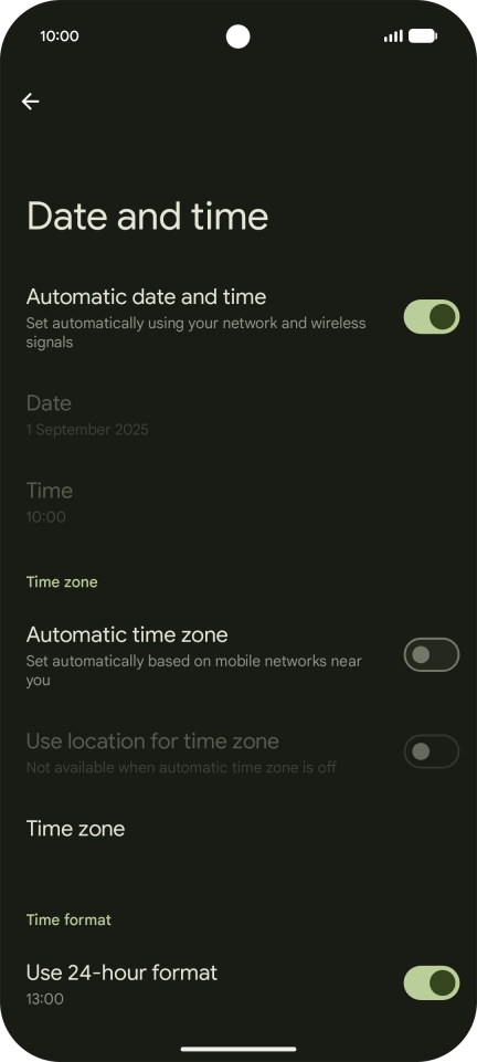 Press the indicator next to 