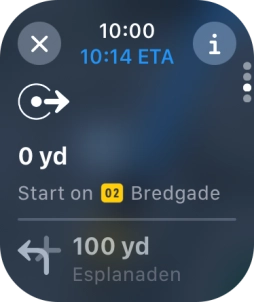 Press the end icon.