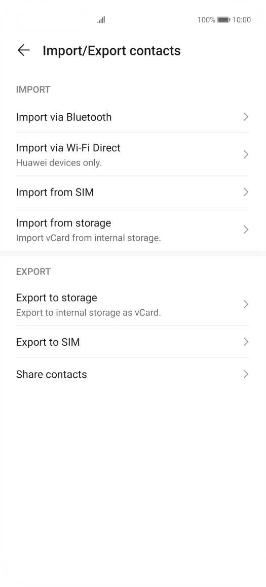 Press Import from SIM.