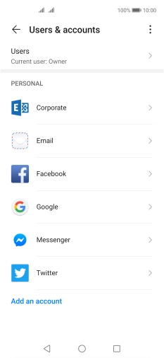 Press the menu icon.